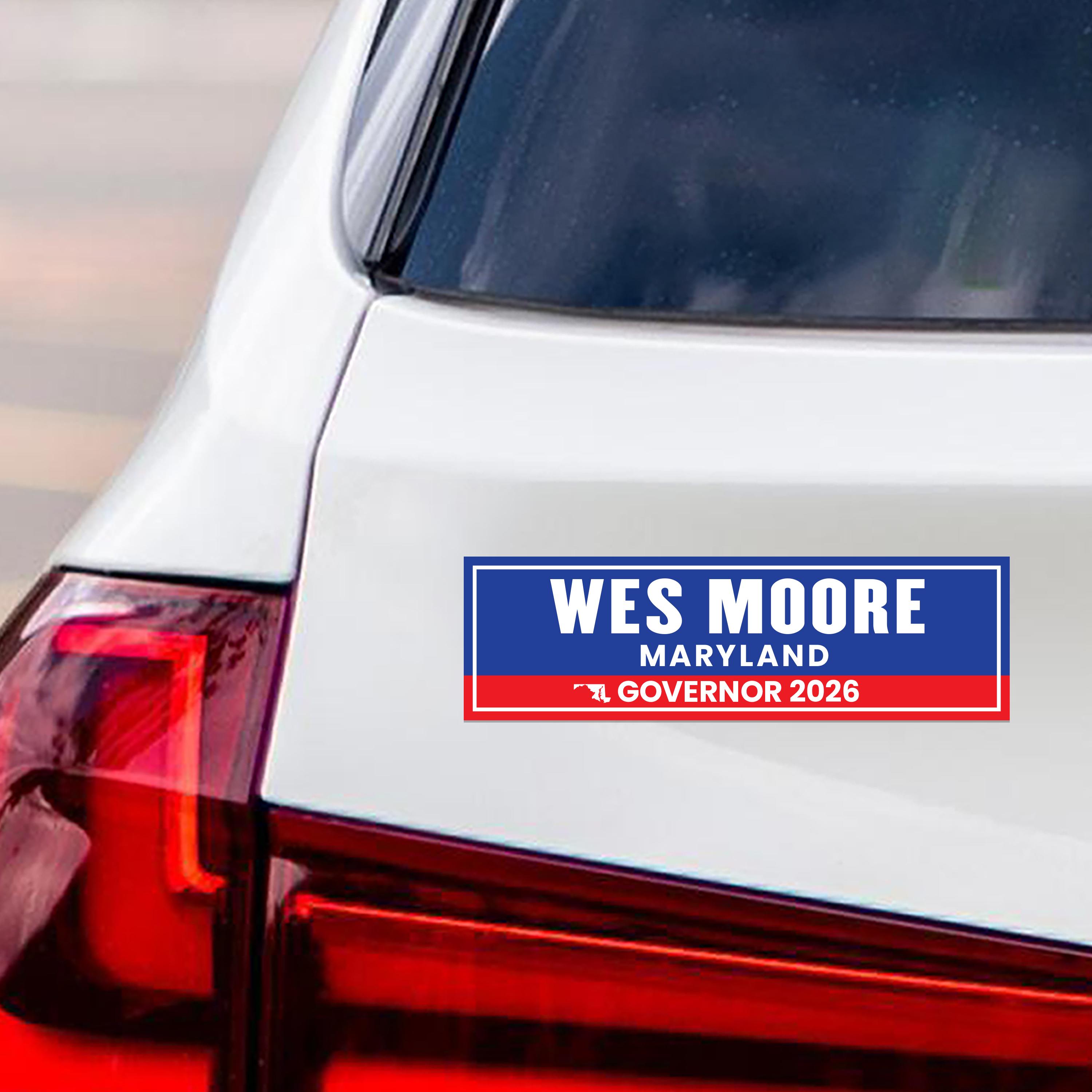 Wes Moore for Maryland Governor 2026 Car Magnet - Vote Wes Moore ...