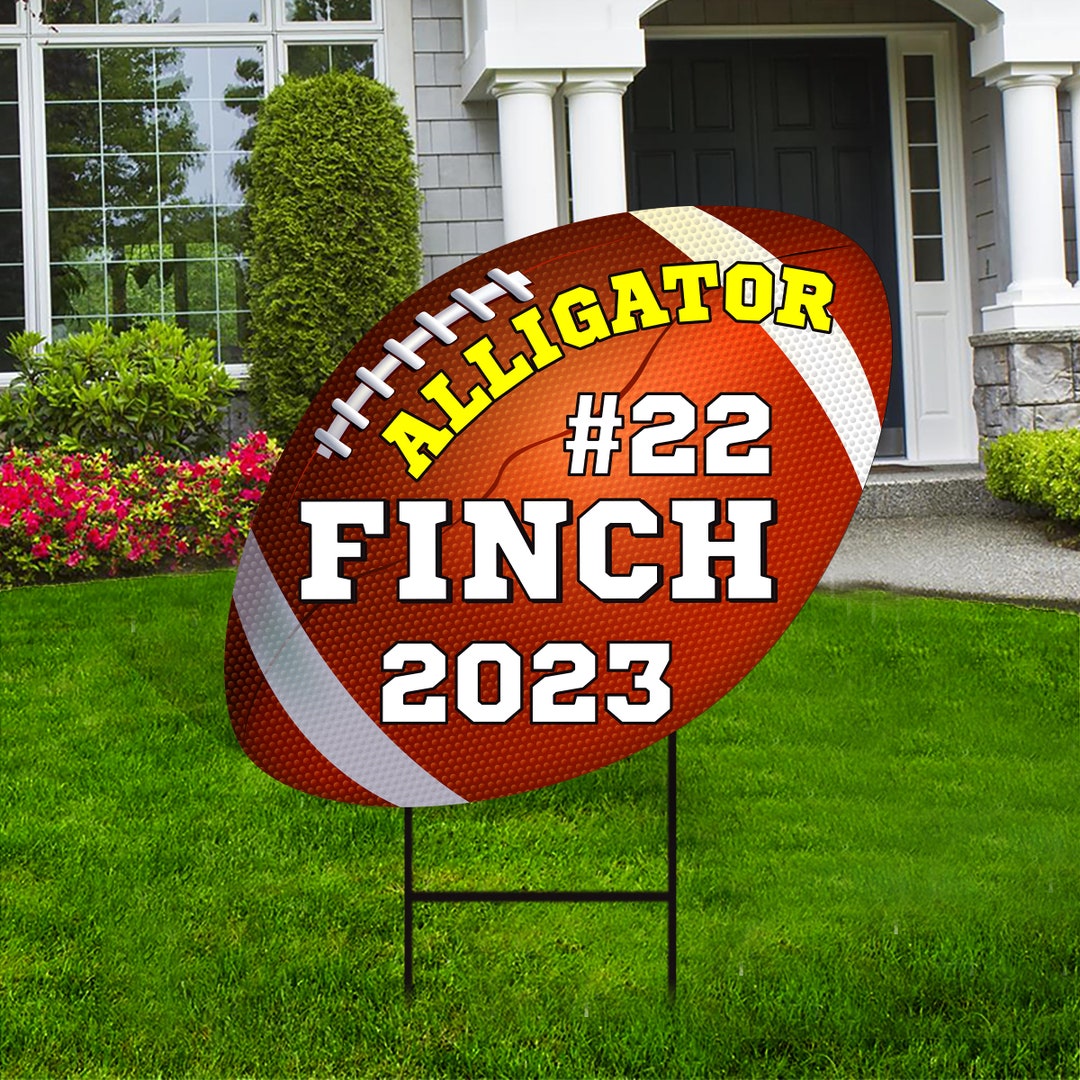 Personalized Football Yard Sign Decoration 20