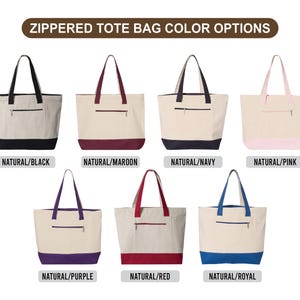 Personalized Nurse Tote Bag with Zipper, Custom Stethoscope Name Canvas Tote, RN Gift, Nurse Practitioner Gift, Medical Tote Bag image 2