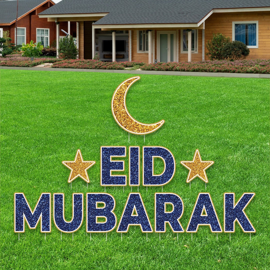 Eid Mubarak Yard Sign Cutout Ramadan Happy Eid Yard Letters Outdoor