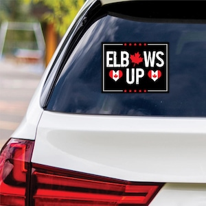 I Stand With Canada Bumper Sticker, Canada Is Not for Sale Decal, Elbows Up Canada Never 51st Sticker, Anti-Trump Sticker, 6&quot; x 4.5&quot;