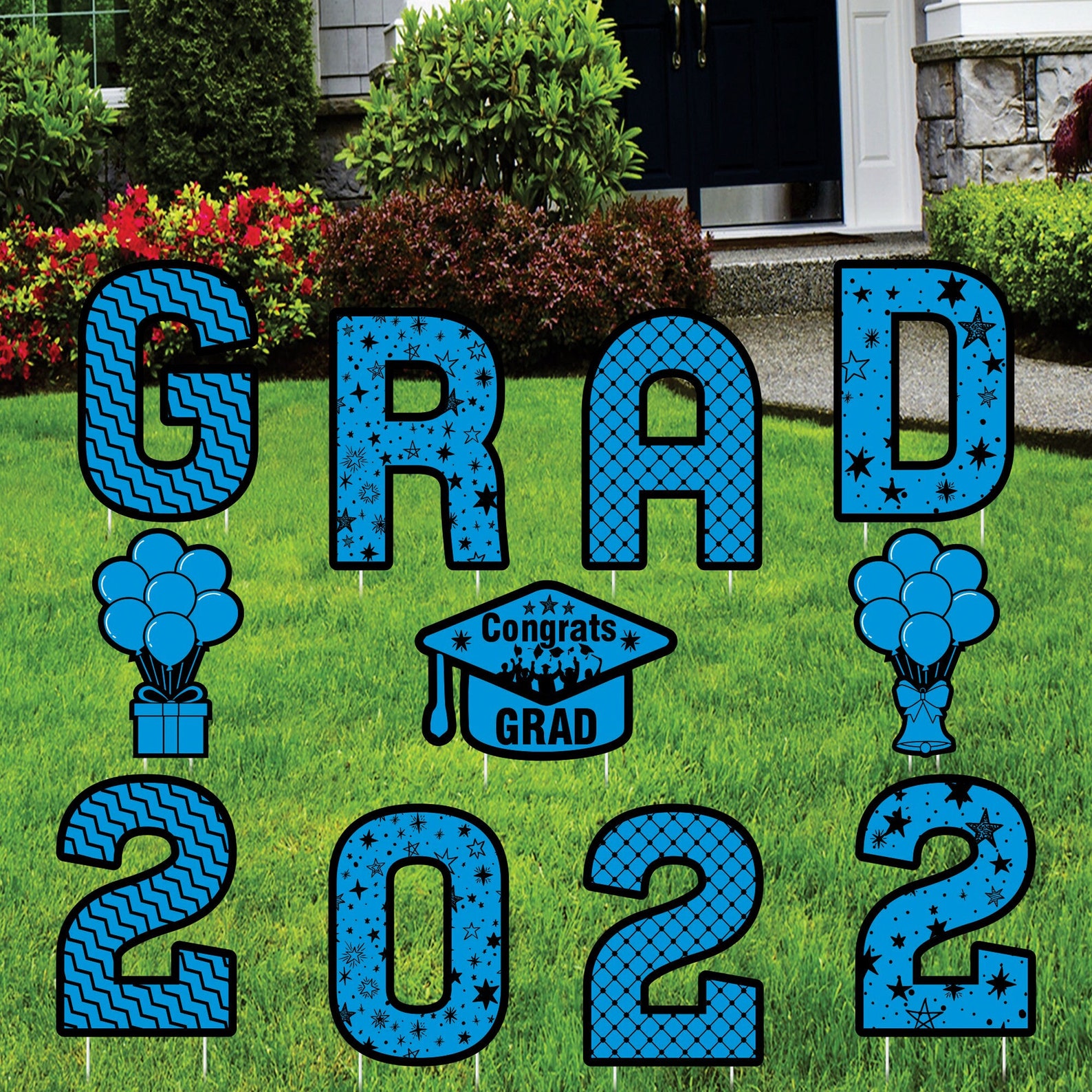 Graduation 2022 Yard Sign Letters Class of 2022 Yard Cutouts Etsy