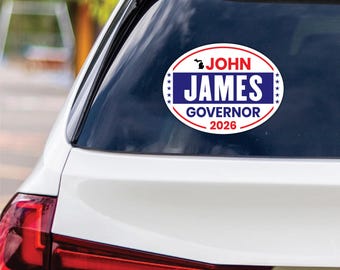 John James For Michigan Governor 2026 Vinyl Sticker, Vote John James, Michigan Governor Elections 2026 Bumper Sticker 6" x 4.5"
