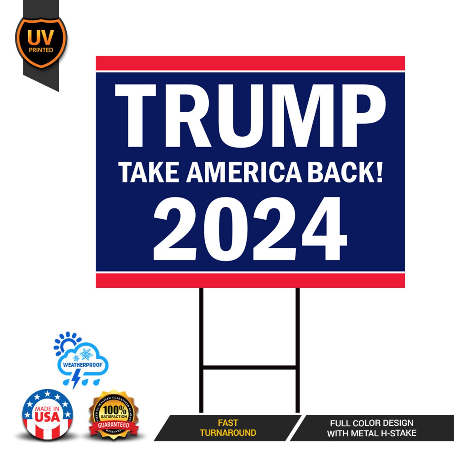 Trump 2025 Yard Sign 18 X 12 Coroplast Visible Etsy
