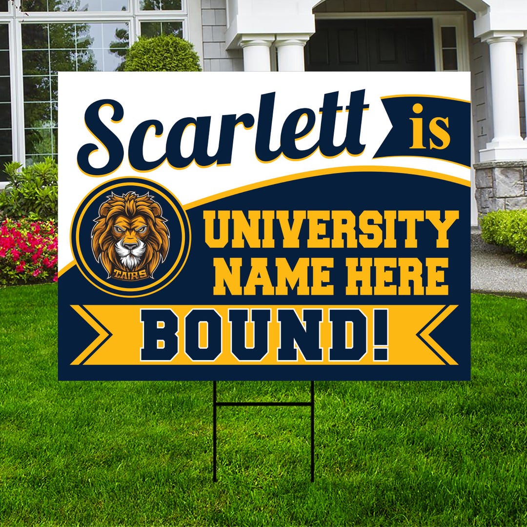 Personalized College Bound Yard Sign Class of 2026, Graduation Yard ...