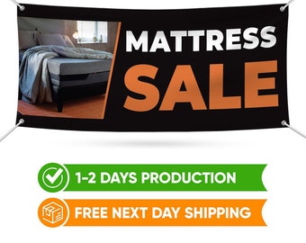 Many Sizes Available Mattress Sale Now Open Extra Large 13 oz Heavy Duty Vinyl Banner Sign with Metal Grommets Advertising Flag, New Store Many Sizes Available Mattress Sale Now Open Extra Large 13 oz Heavy Duty Vinyl Banner Sign with Metal Grommets Advertising Flag, New Store