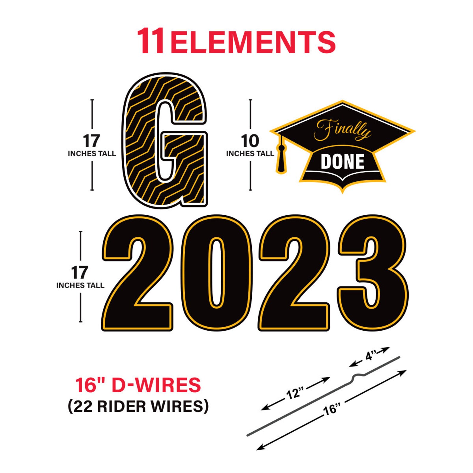 Graduation Yard Sign Letters Graduation 2023 Yard Cutouts Etsy
