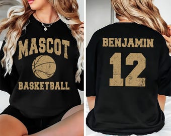 Basketball Mom Custom Name and Number Shirt, Game Day Basketball Mom Shirt, Personalized Basketball Team Tee, Basketball Shirt, Front Back
