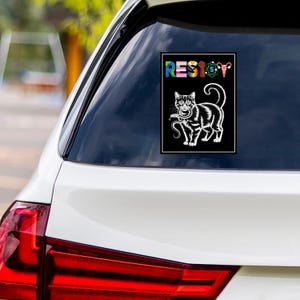 Resist No Kings In America Protest Vinyl Sticker, Resist Hate Decal, Anti-Trump Resistance, Resist Fascism Car Bumper Sticker, 6&quot; x 4.5&quot;