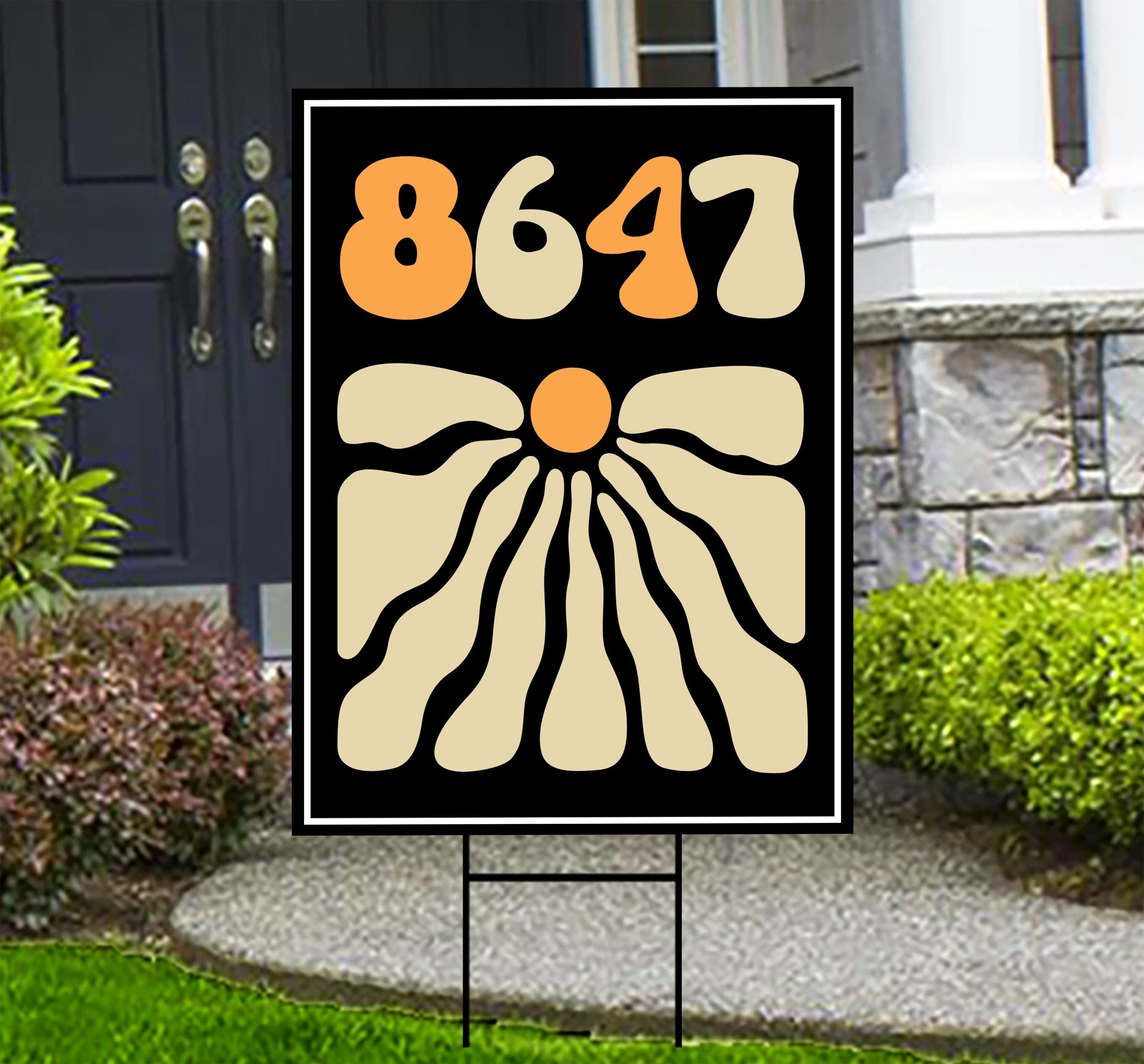 Retro 8647 Anti-trump Yard Sign - Resist Hate Lawn Sign, Anti MAGA