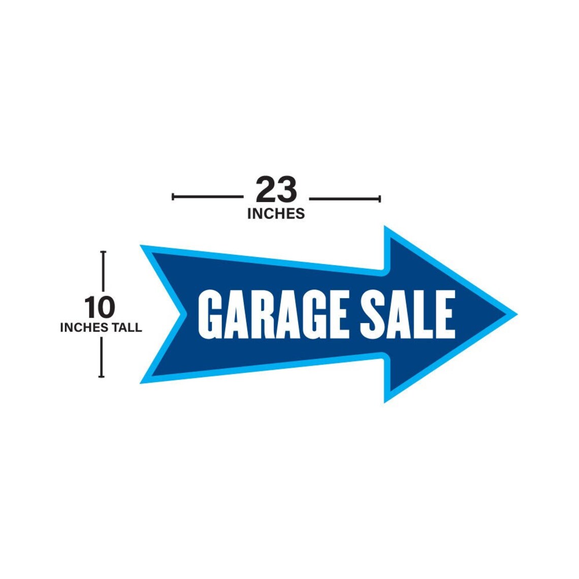 Pack of 2 Garage Sale Yard Signs With Arrows 23 X - Etsy