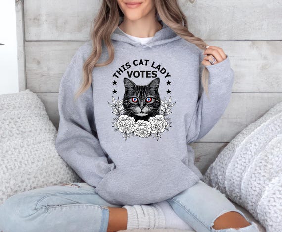 Childless Cat Lady Hoodie Childless Cat Lady Hoodie Kamala Harris President 2024 Feminist Election 2024 Unisex Madam President Hoodie