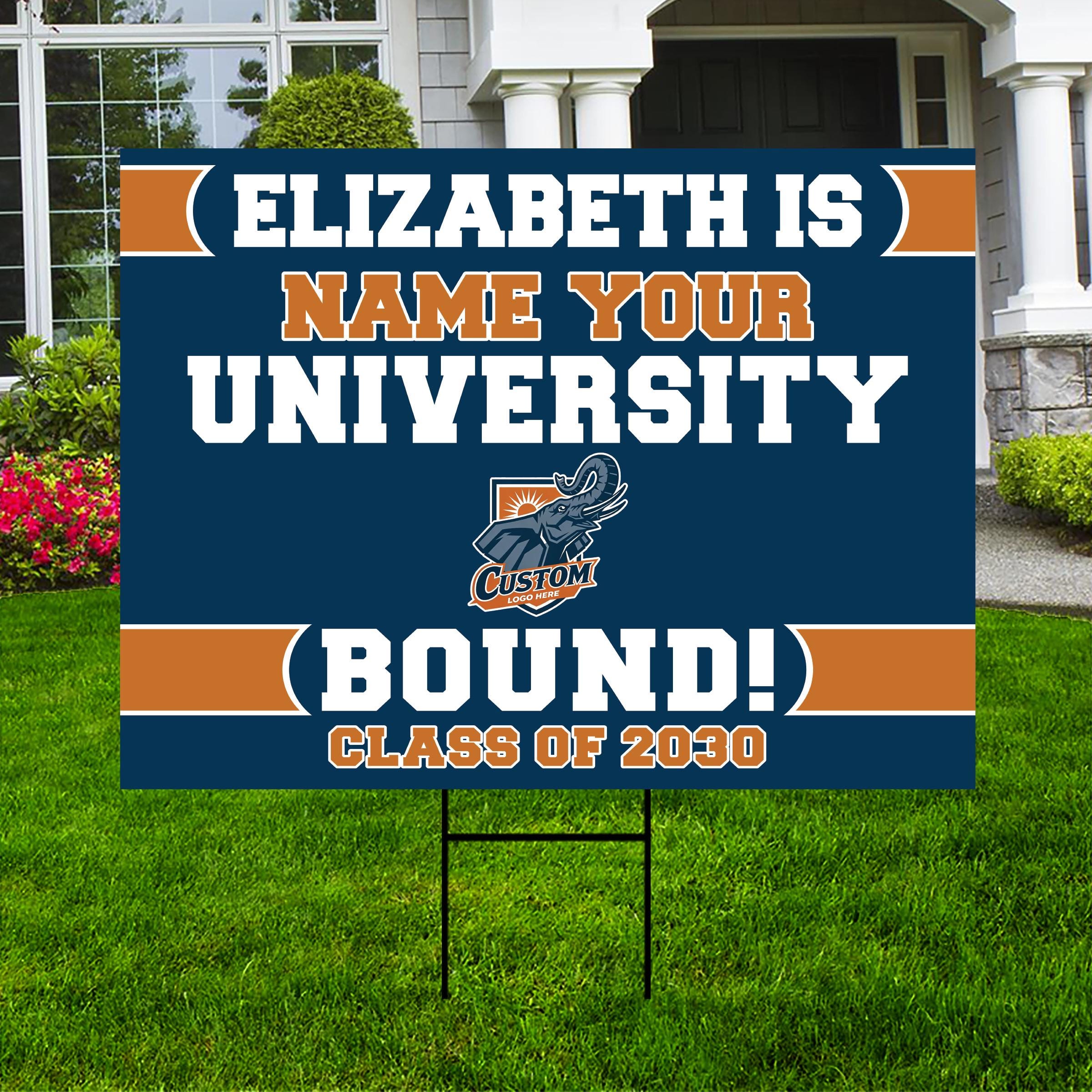 Personalized College Bound Yard Sign Class of 2026, Graduation Yard ...
