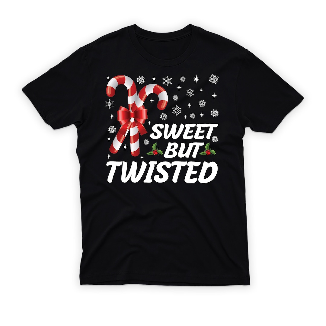 Christmas Candy Cane Tshirt for Men, Funny Christmas Women V Neck