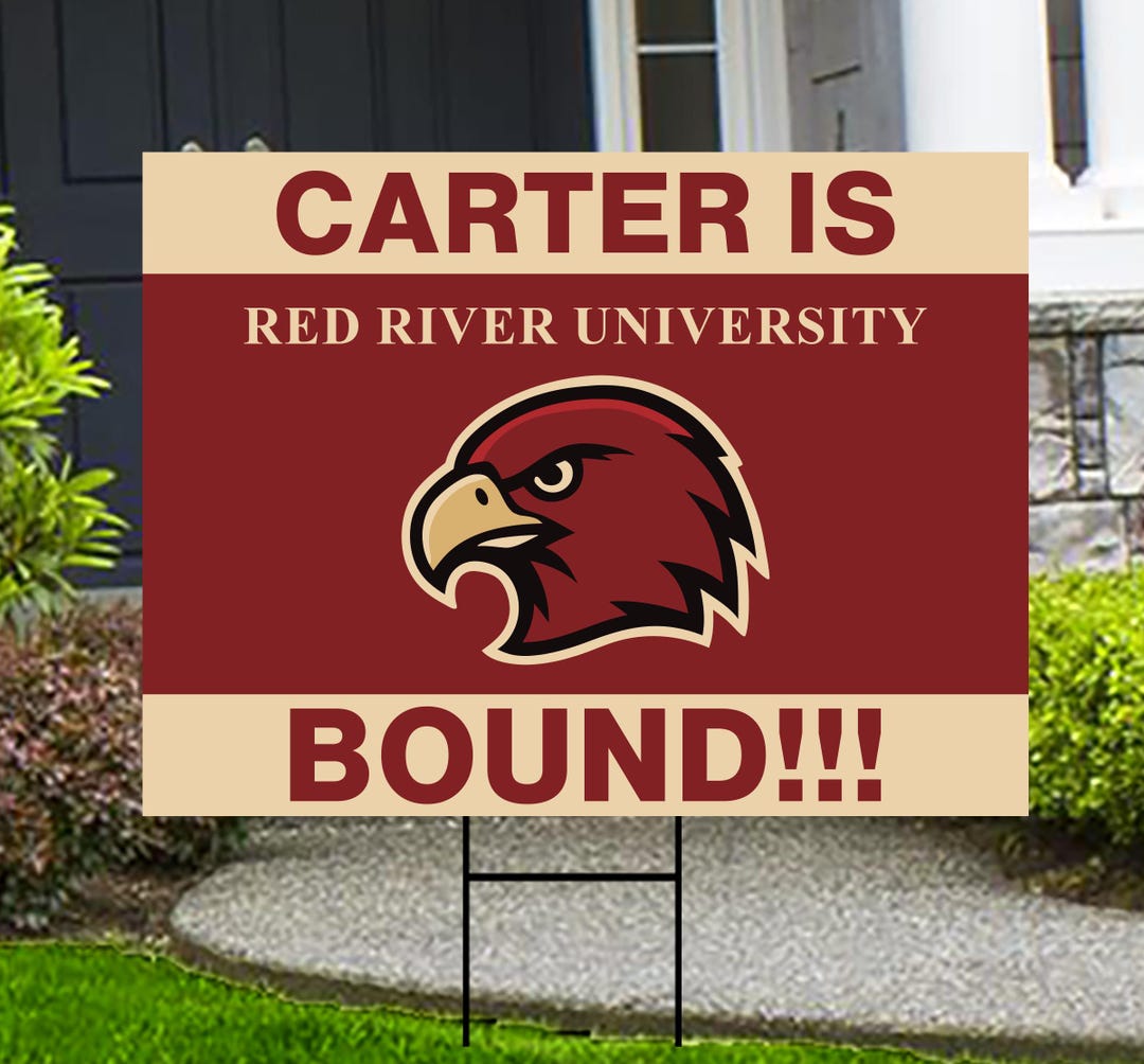 Personalized College Bound Yard Sign, College Logo Sign, Custom ...