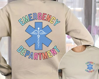Emergency Department Sweatshirt, ER Nurse Unisex Sweatshirt, ED RN Registered Nurse Sweater, Emergency Room Tshirt, Gift For Nurse Graduate