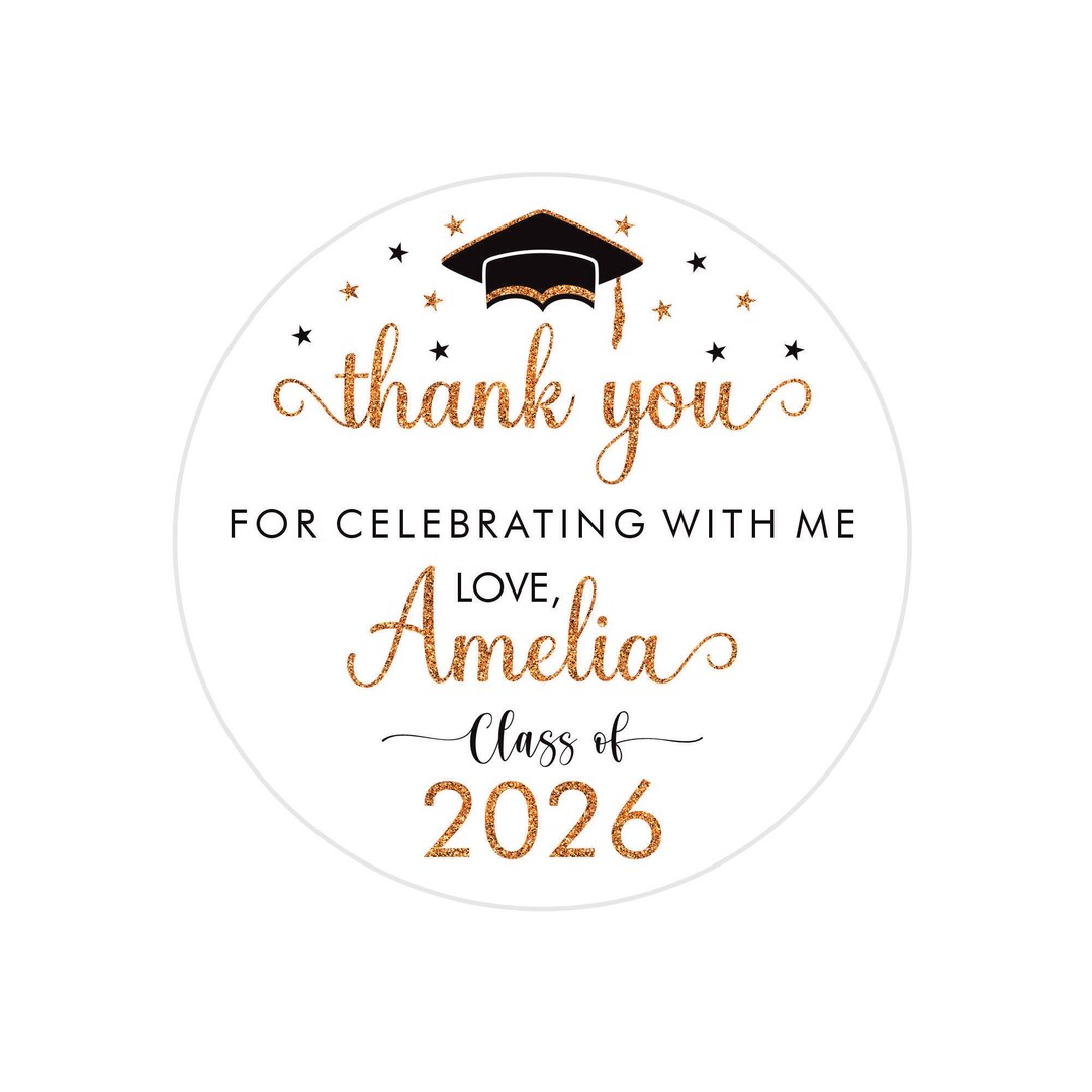 Personalized Graduation 2026 Stickers, Custom Class of 2026 Stickers ...