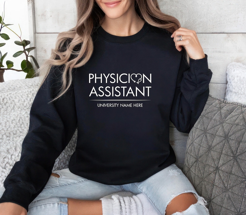 Custom Physician Assistant Sweatshirt, Personalized Physician Associate University Sweatshirt, College University Graduation Sweater Gifts image 6
