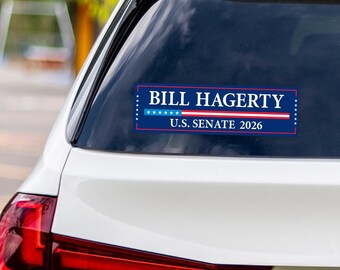 Autocollant en vinyle Bill Hagerty pour le Sénat du Tennessee 2026, sticker Vote Bill Hagerty, autocollant pour pare-chocs des élections sénatoriales du Tennessee 2026, 10 x 3 po