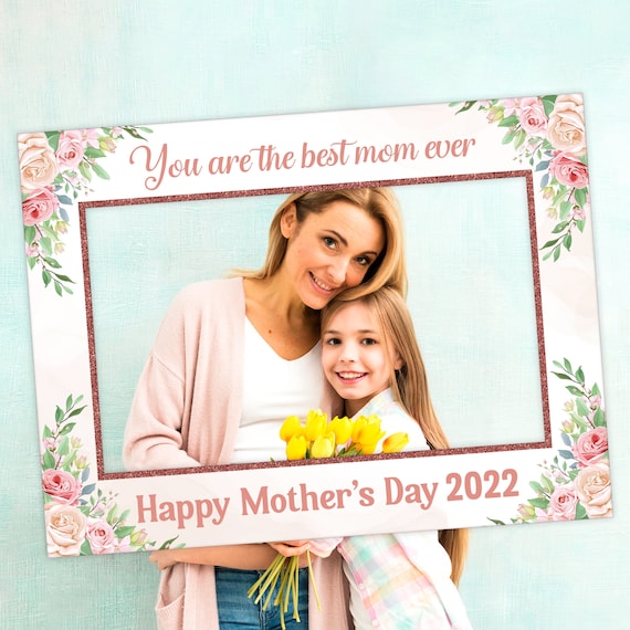 Personalized Mother S Day Selfie Frame Best Mom Ever Etsy