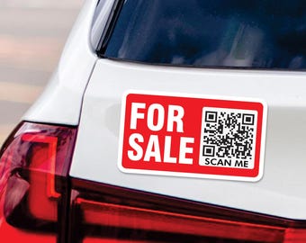 Custom For Sale Sign Magnet, Sale Magnet for Vehicle, Real Estate, Business, Personalized QR Code Magnet, Advertise Your Items, 14" x 8"
