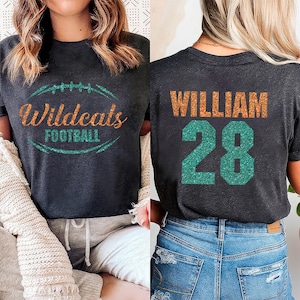 Custom Football Mascot Shirt, Personalized Team Spirit Tee, Football Mom Shirt, Customized Game Day Shirt, Unisex Shirt, Front Back
