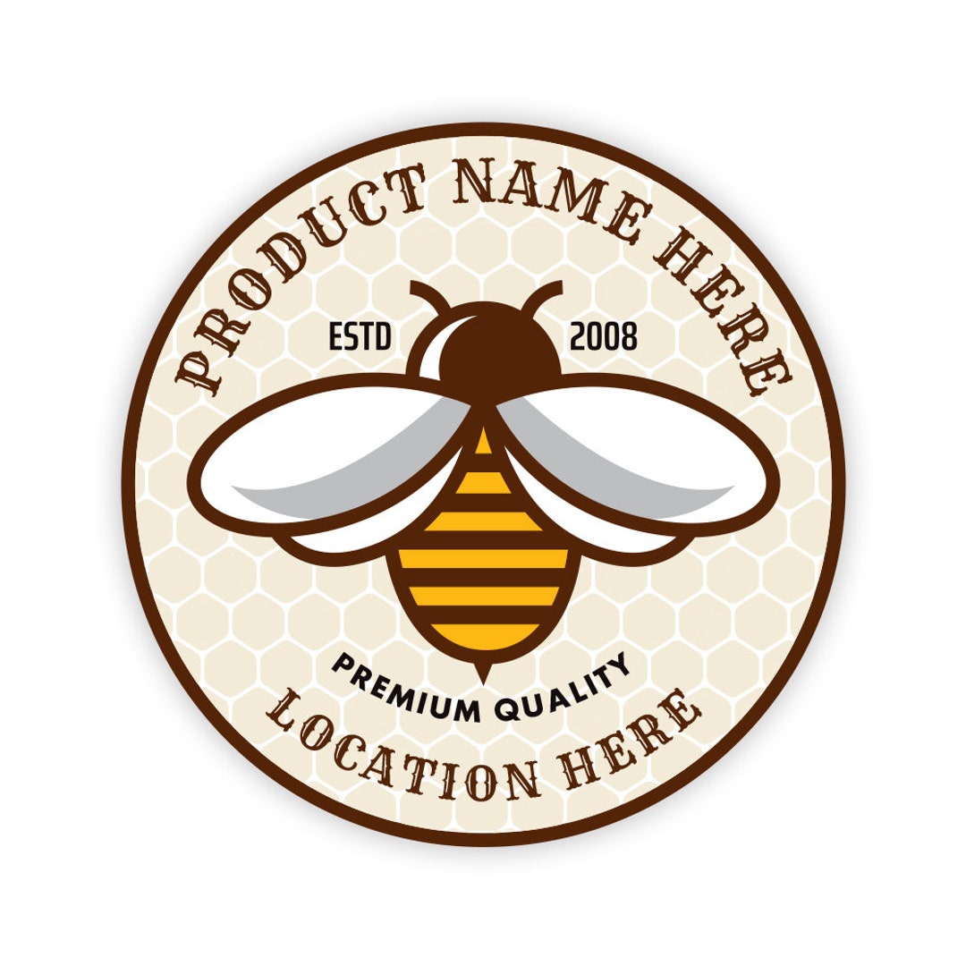 Personalized Honey Stickers, Custom Honey Product Stickers, Business