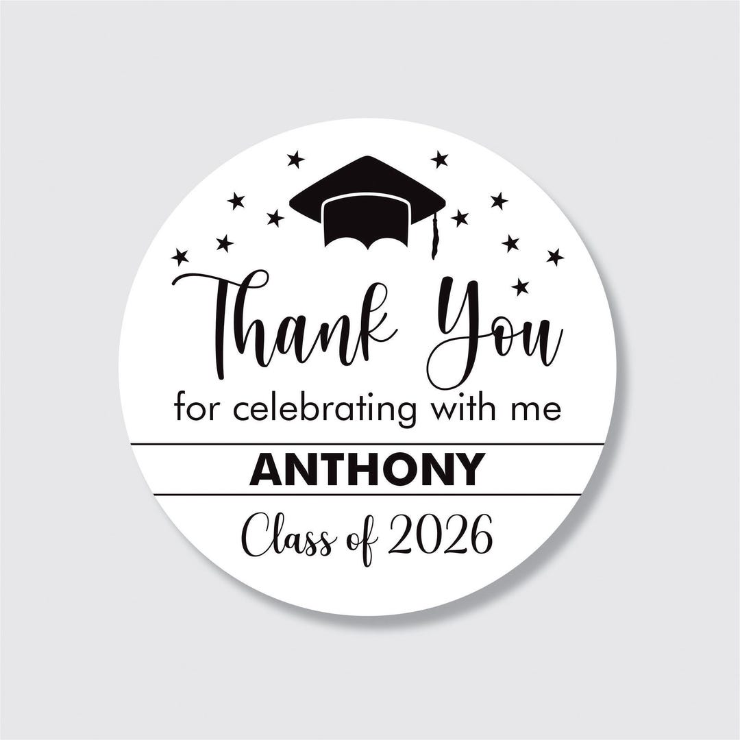 Personalized Graduation 2026 Stickers, Custom Class of 2026 Stickers ...