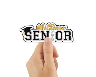 Custom SENIOR 2026 Stickers - Personalized Graduation Vinyl Stickers, Senior Trip Stickers, Class of 2026 Stickers, Graduate Gift Stickers