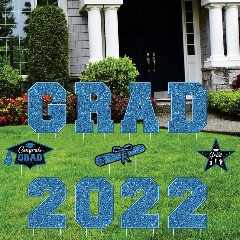 Graduation Yard Sign Letters Graduation 2022 Yard Cutouts Etsy
