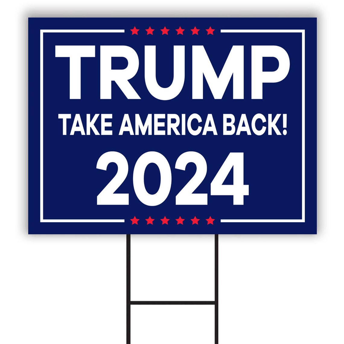 Trump 2024 Yard Sign 24 X 18 Coroplast Visible Etsy
