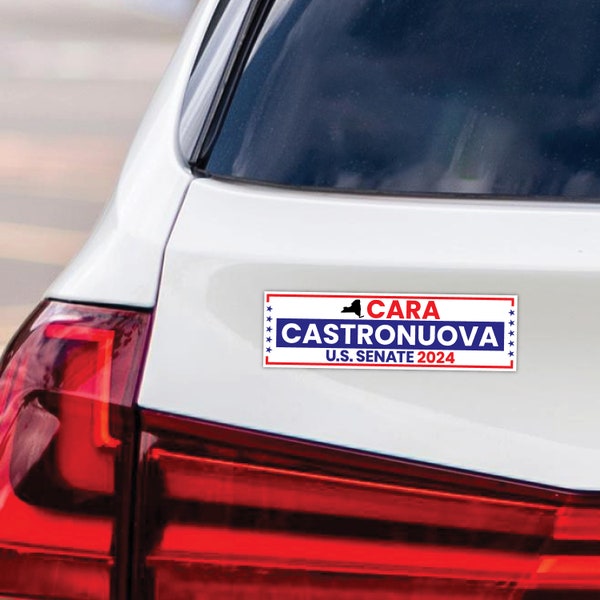 Cara Castronuova for U.S. Senate Car Magnet - Vote Castronuova Vehicle Magnet, New York US Senate Election 2024 Sticker Magnet - 10" x 3"
