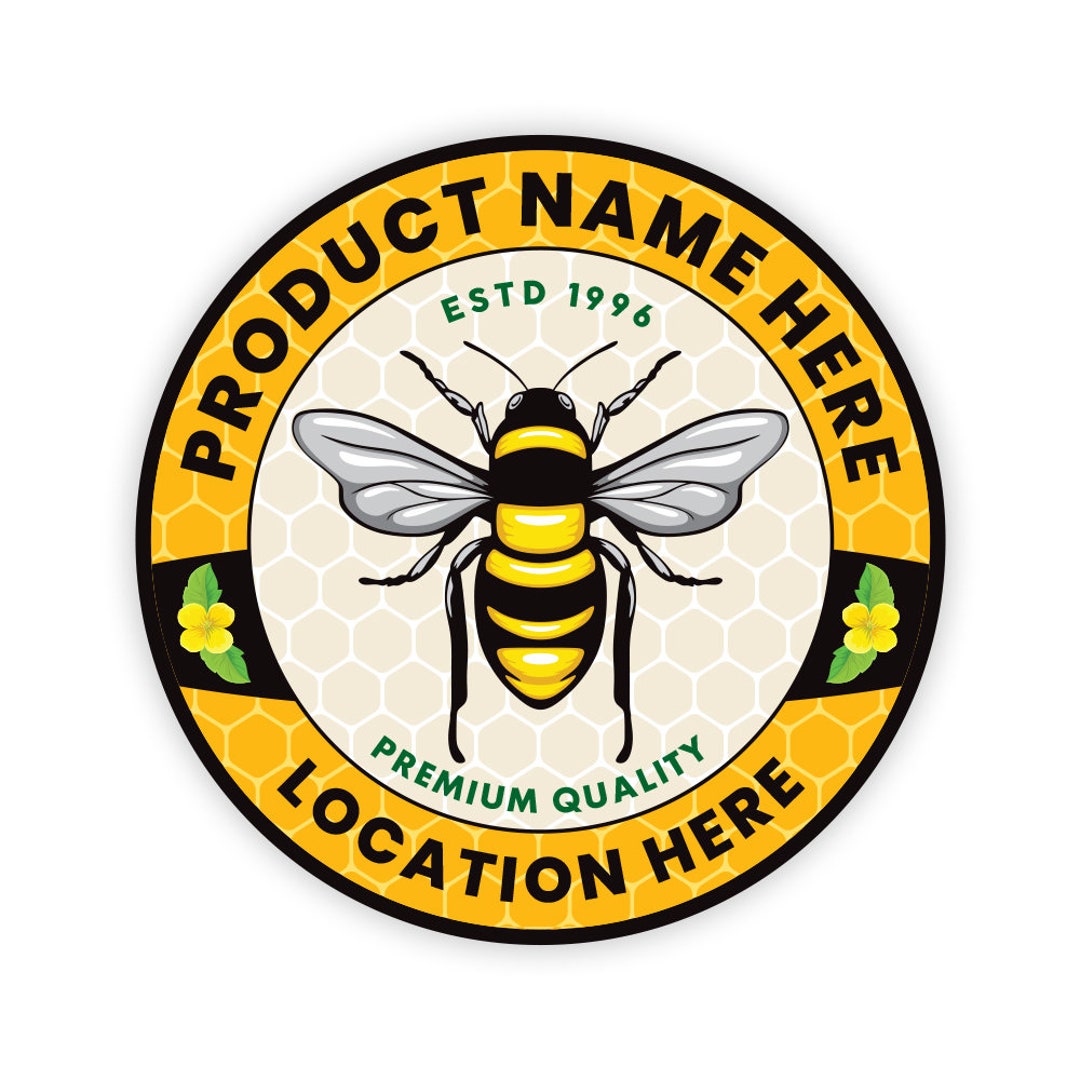 Personalized Honey Stickers, Custom Honey Product Stickers, Business
