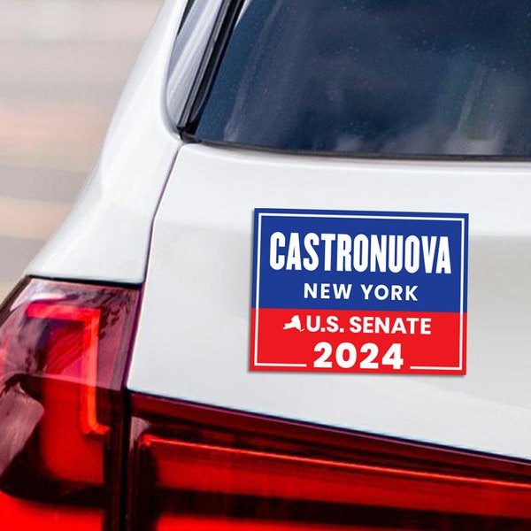 Cara Castronuova for U.S. Senate Car Magnet - Vote Castronuova Vehicle Magnet, New York US Senate Election 2024 Sticker Magnet - 6" x 4.5"