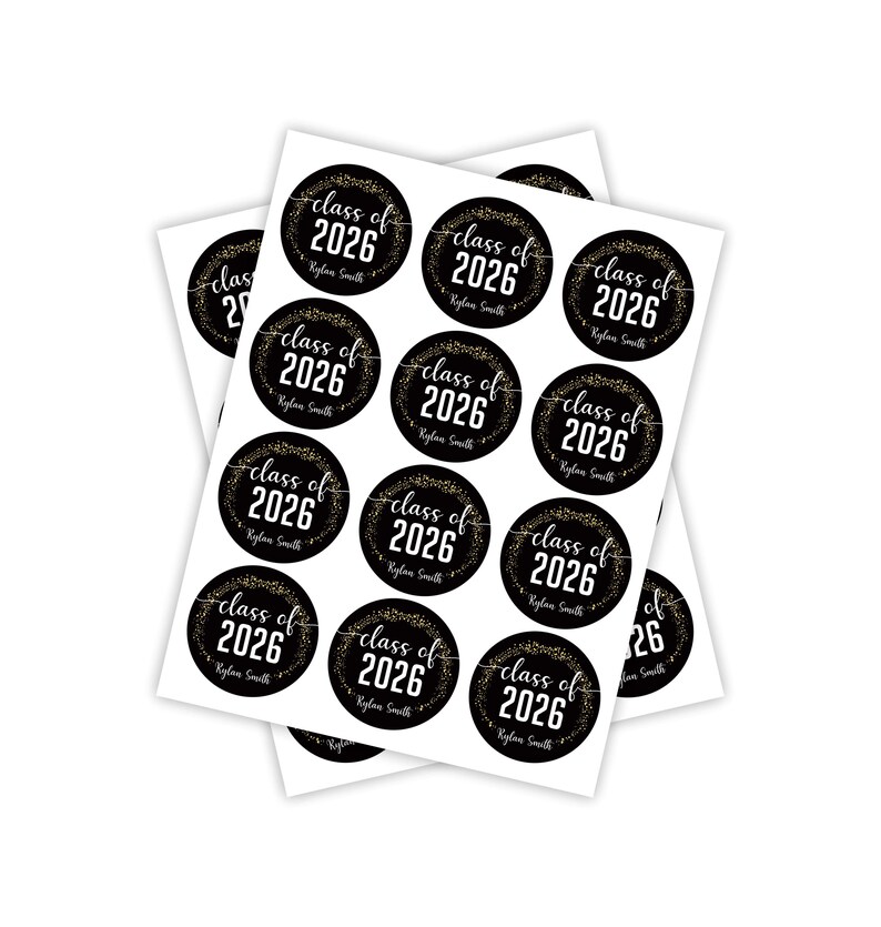 Personalized Graduation 2026 Stickers, Custom Class of 2026 Stickers ...
