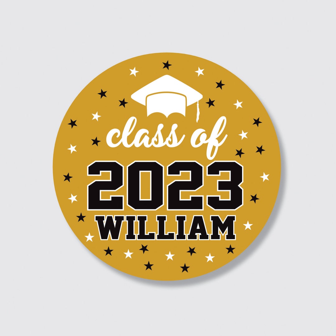 Personalized Graduation 2023 Stickers, Custom Class of 2023 Stickers