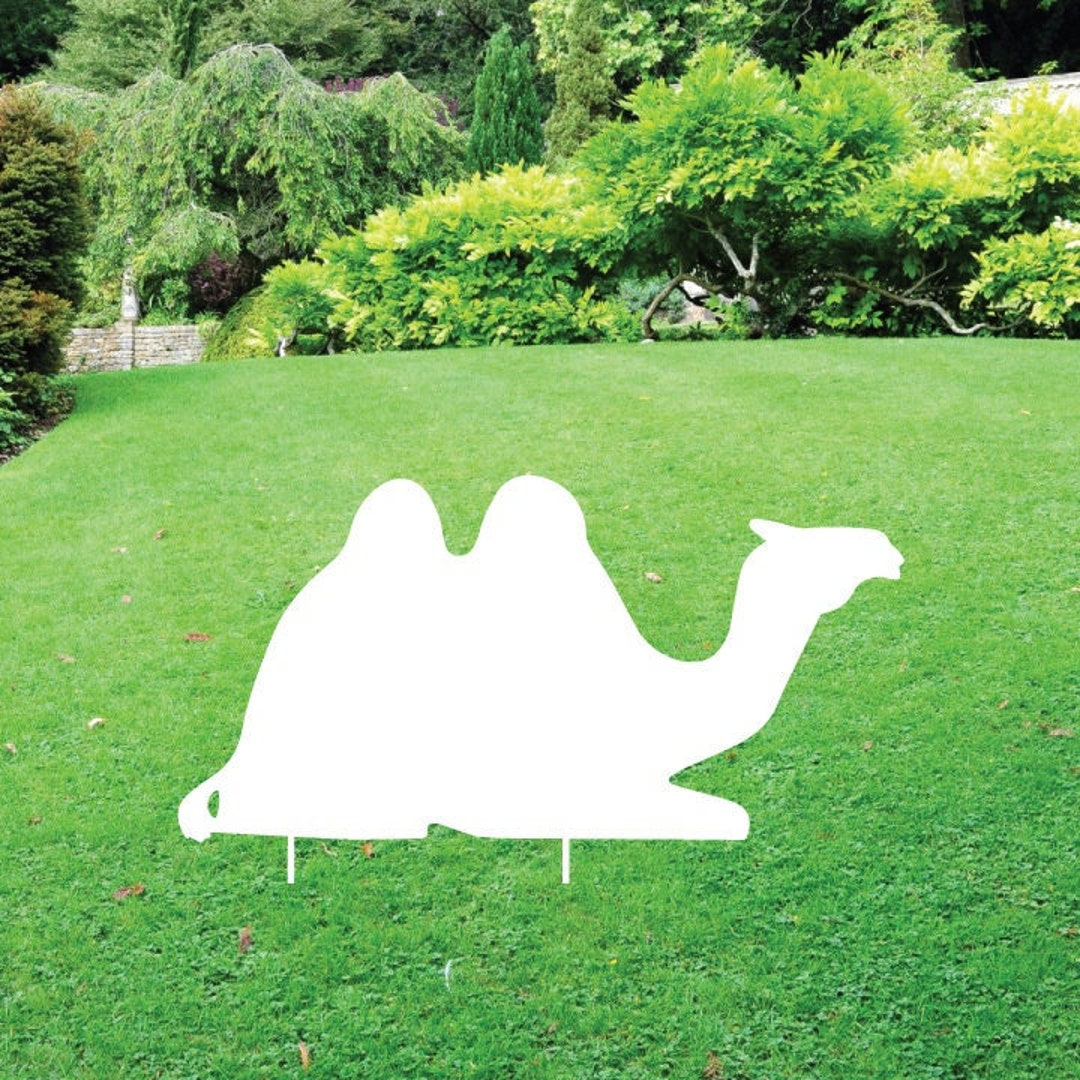 Holy Nativity Camel Figure Yard Sign Cutouts Merry Christmas Yard Décor for Holiday Winter