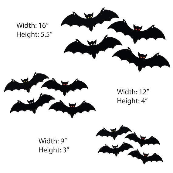 "Have A Killer Birthday" Halloween Banner Decor Set - Includes Banner & 12 Bat Wall Stickers For Party, Haunted House
