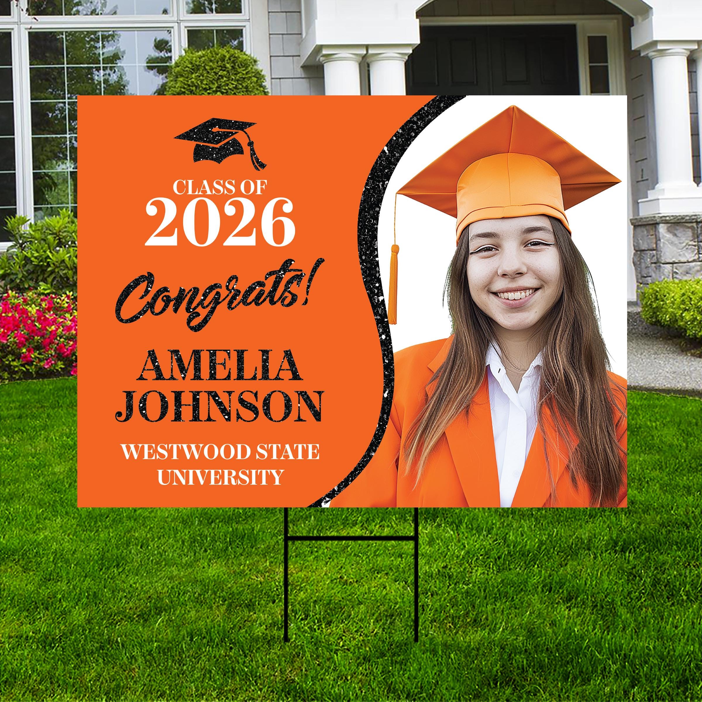 Personalized Graduation Yard Sign 2026 With Photo, Graduate Picture ...