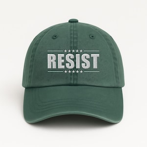 Resist Embroidered Hat, FDT Democrat Gift, Political Protest Baseball Cap, Anti MAGA Leftist Hat, Liberal Progressive Cap, Custom Resist Hat