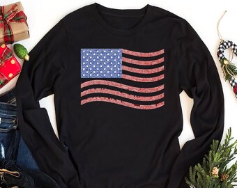 4th of July Shirt Women Long Sleeve - Etsy