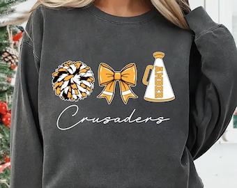 Custom Cheer Mom Sweatshirt, Personalized Cheer Mama Gift Shirt, Cheerleader Tee, Cheerleading Shirt, Unisex Cheer Spirit Shirt Gift