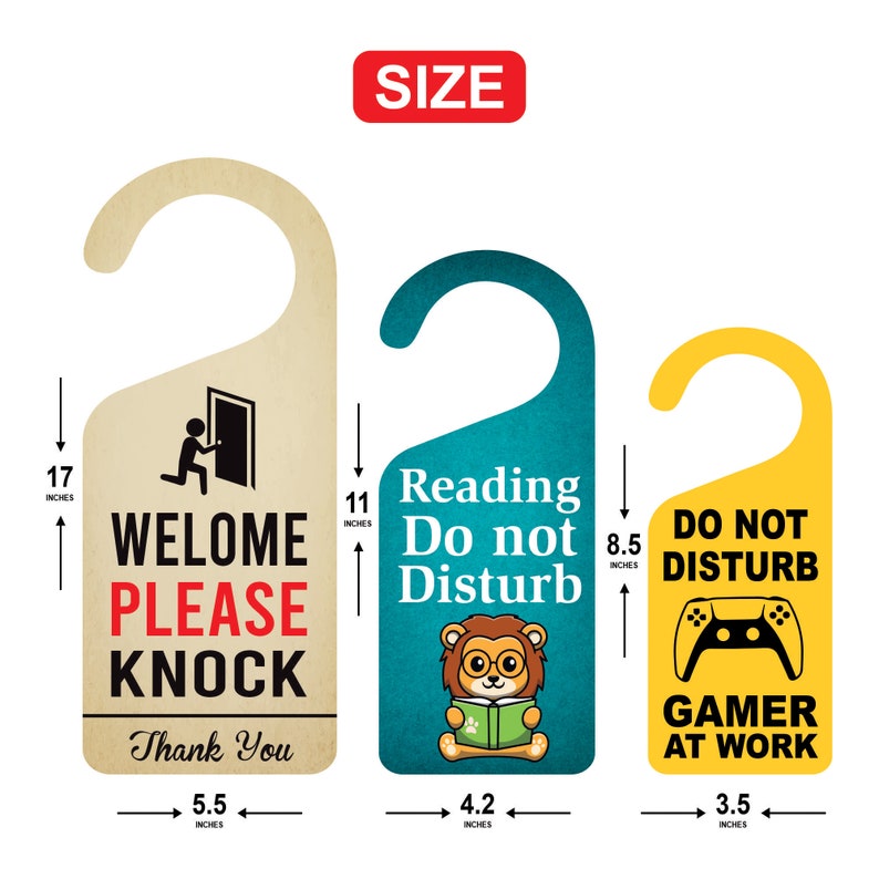 Colgador de puerta personalizado, letrero de perilla de puerta personalizado, letrero de perilla de puerta de PVC, no molestar, en sesión, en una reunión, por favor llame imagen 2