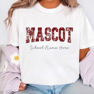Custom School Mascot Shirt, School Logo Team Name Shirt, Back to School Sports Tee, Unisex Spirit Shirt, Custom Gifts, Gifts for Students