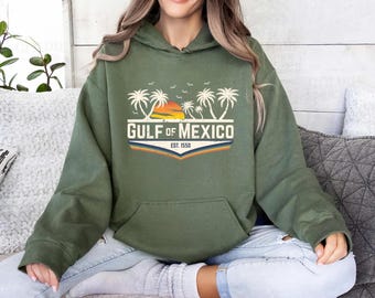 Gulf of Mexico Shirt, Gulf Coast Hoodie, Texas Alabama Mississippi Florida Beach Long Sleeve Tee, Mexico Sweatshirt, Gulf of Mexico Gift