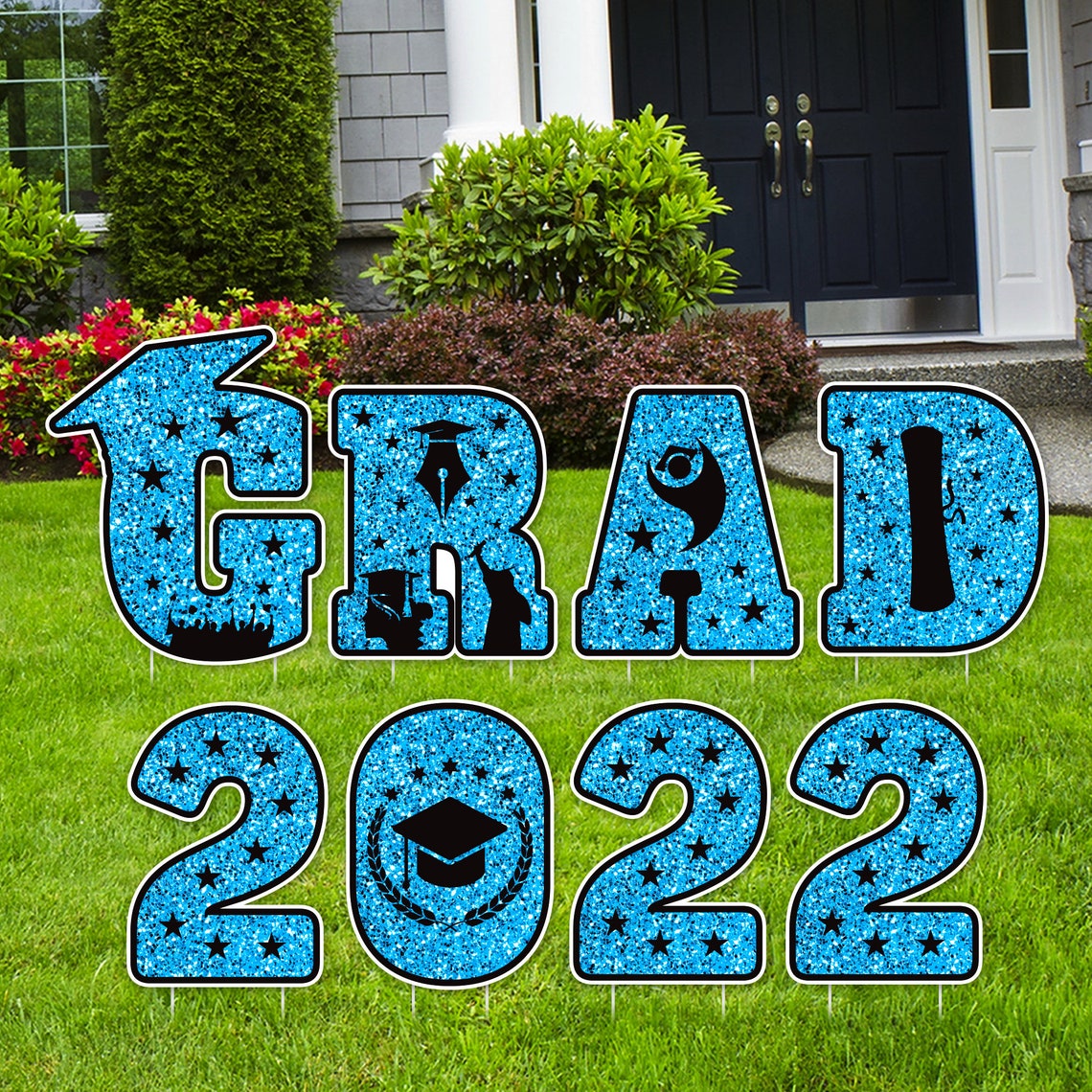 Graduation 2022 Yard Sign Letters Class of 2022 Yard Cutouts Etsy