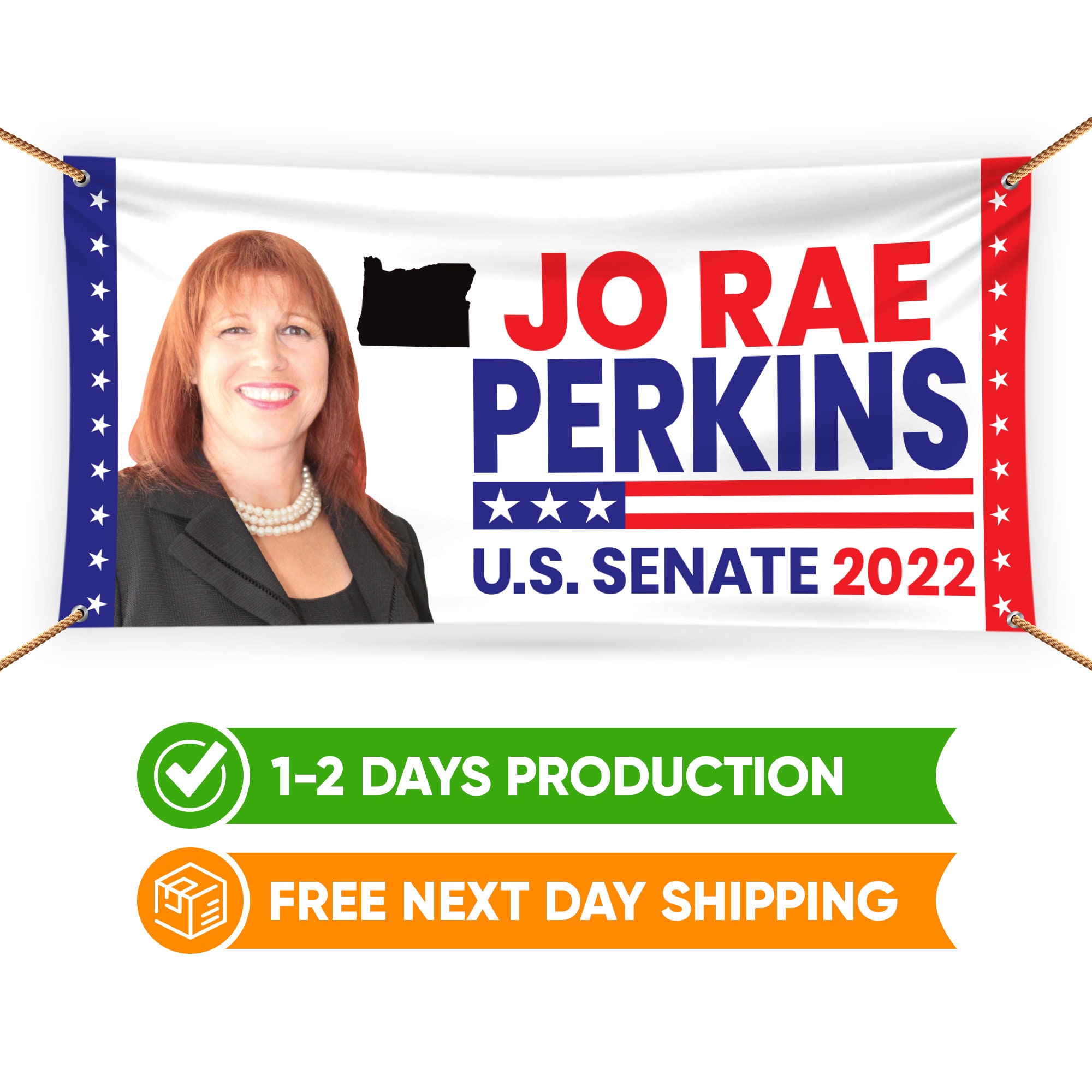 Jo Rae Perkins For Oregon U S Senate Banner Sign 13 Oz Etsy