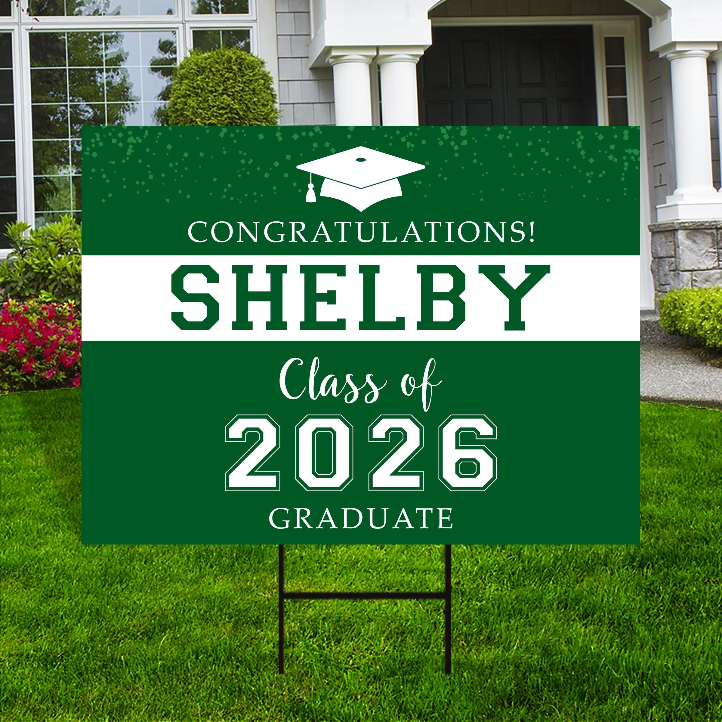 Rgs Sign Personalized Graduation Senior Yard Sign 2026, Senior Grad Sign, Class ...