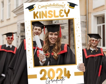 Personalized Graduation 2024 Selfie Frame, Class of 2024 Selfie Frame, Graduations Parties, Graduate 2024 Selfie Frame, Photo Booth Prop