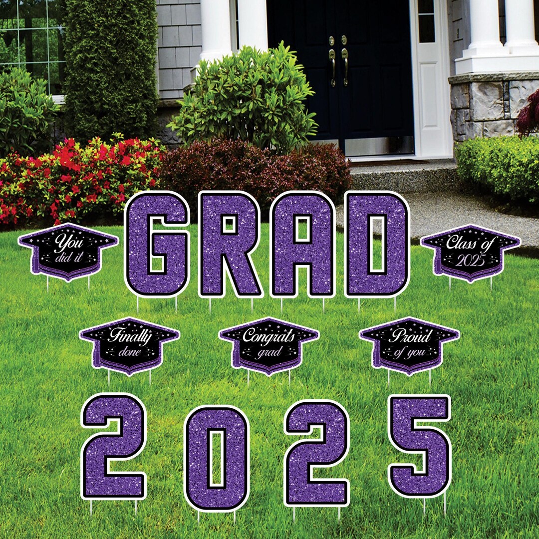 Graduation 2025 Yard Sign Letters, Class of 2025 Yard Cutouts for ...
